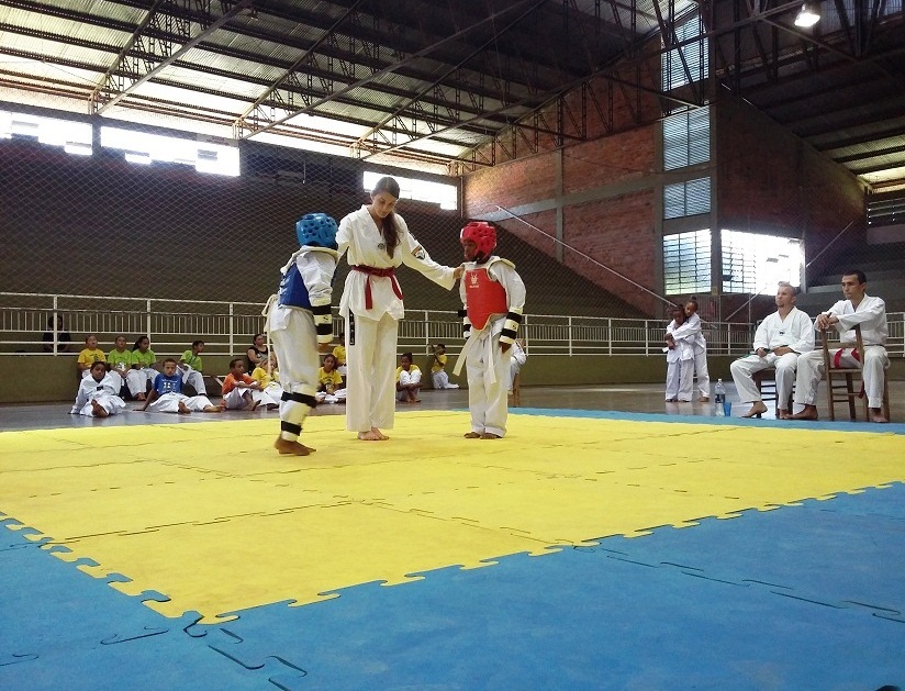 Alunos do Mais Educação e Esporte Cidadão demonstram habilidades no Taekwondo