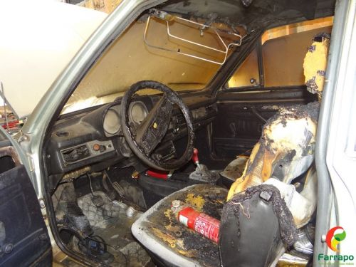Homem tem corpo queimado após veículo pegar fogo em Caçapava do Sul