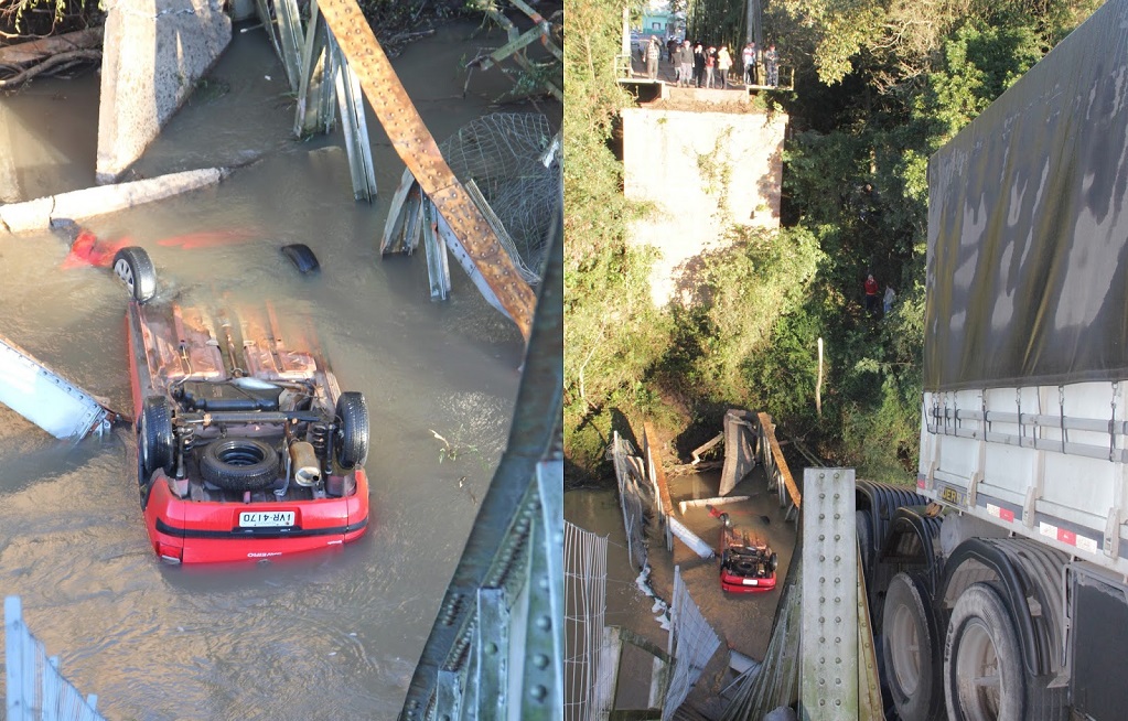 Motorista que caiu de ponte em Jaguari conta como sobreviveu