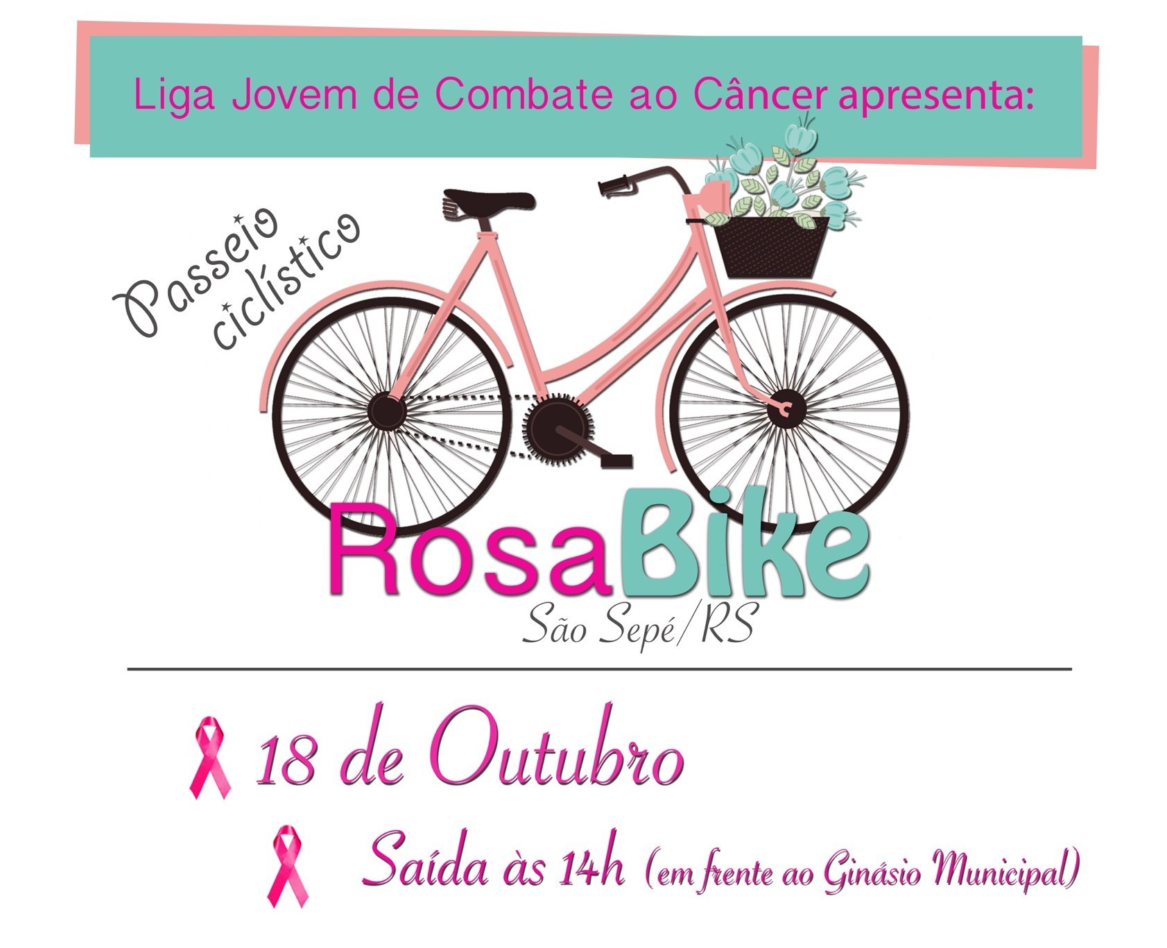 Liga Feminina de Combate ao Câncer vai promover passeio ciclístico dia 18