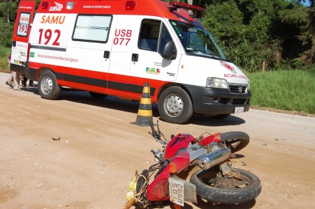 Acidente entre carro e moto deixa uma pessoa ferida em São Sepé