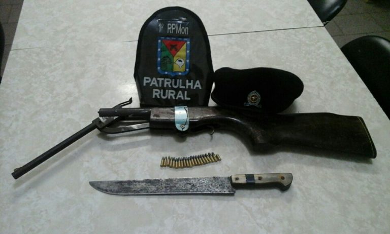 Brigada Militar aborda quatro suspeitos e apreende arma adulterada em São Sepé