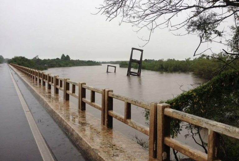 Nível do Rio Vacacaí sobe e deixa moradores em alerta no Passo do Verde