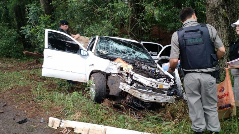 Casal fica ferido em acidente na BR-287, em São Pedro do Sul