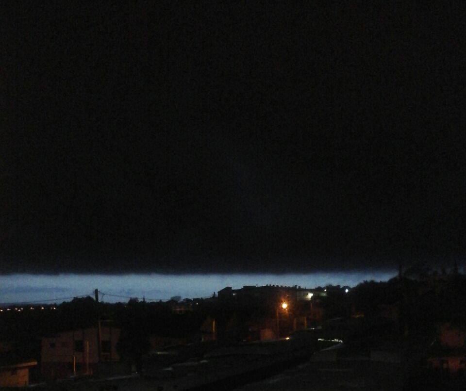 A leitora Mireila flagrou a chegada do temporal na Rua Coronel Veríssimo, em São Sepé.