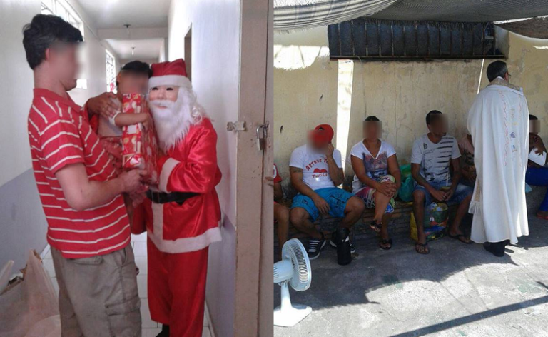 Apenados do presídio de São Sepé e familiares ganham confraternização de Natal