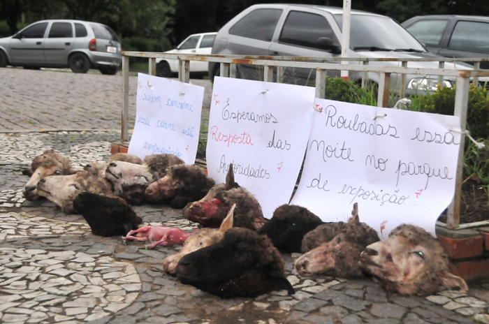 Protesto contra o abigeato chama atenção em Caçapava do Sul