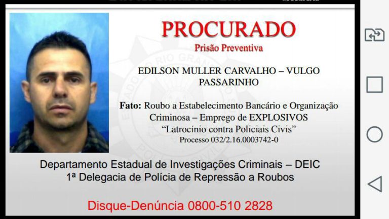 Assaltante de banco mais procurado do RS morre afogado em Santa Catarina
