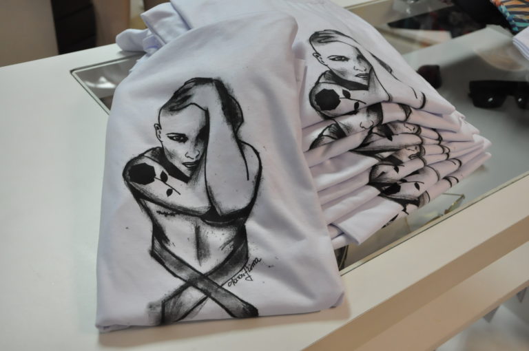 Artista sepeense conta como criou arte que estampa camisetas da Liga Feminina de Combate ao Câncer