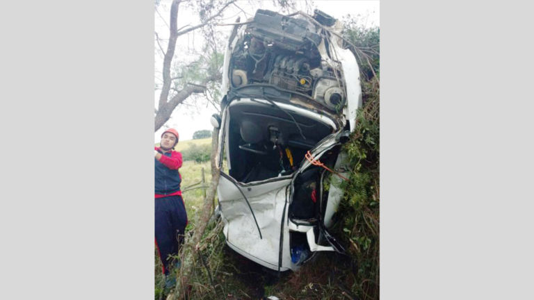 Homem escapa sem ferimentos de grave acidente em Vila Nova do Sul
