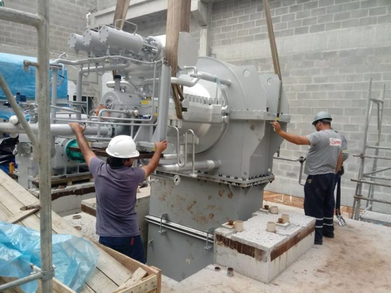 Turbinas e geradores começam a ser instalados na Usina Termelétrica São Sepé