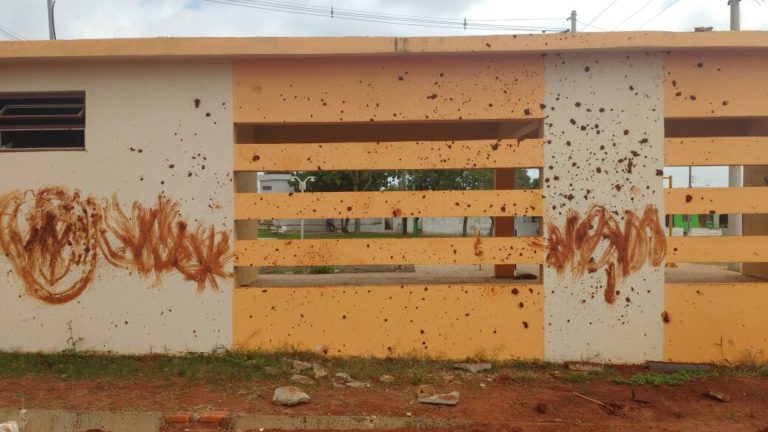 Vândalos quebram e picham estrutura de academia pública em São Sepé
