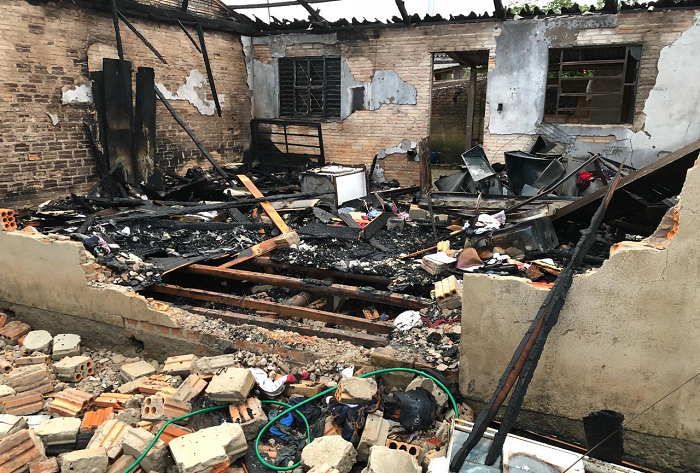 Comunidade de São Sepé se une para ajudar família que perdeu tudo em incêndio
