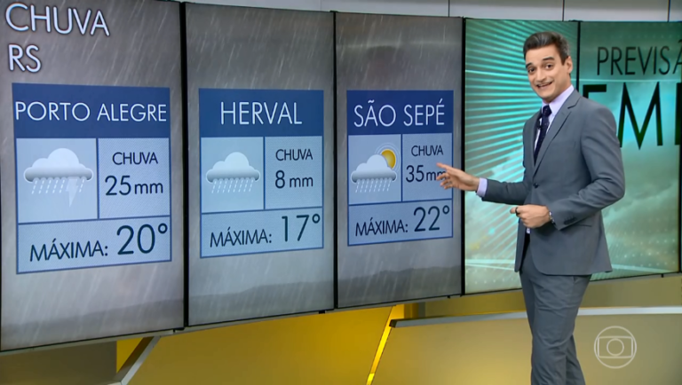 São Sepé é destaque na previsão do tempo em telejornal da Globo
