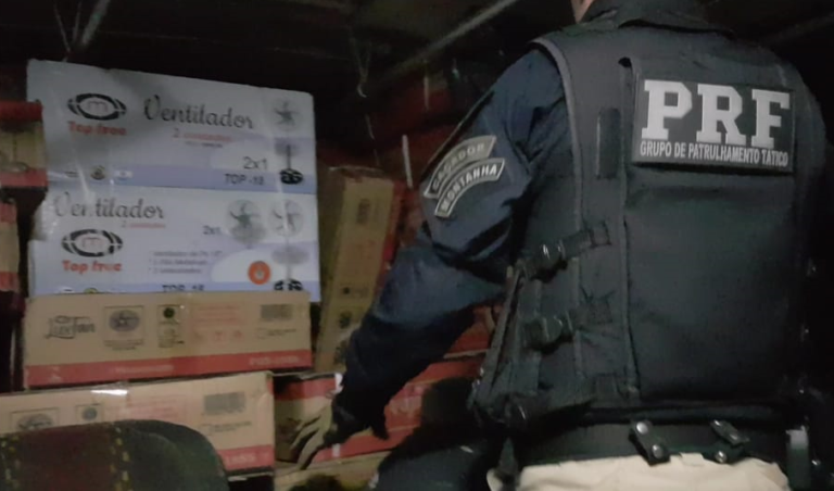 PRF apreende carga ilegal de ventiladores em Caçapava do Sul