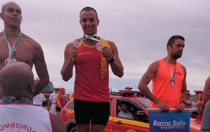 Bombeiro de São Sepé conquista primeiro lugar em evento esportivo no litoral