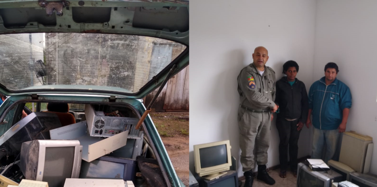 Brigada Militar de Formigueiro doa equipamentos para reciclagem