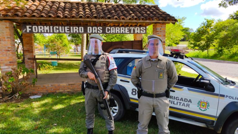 BM de Formigueiro passa a utilizar escudos faciais durante policiamento