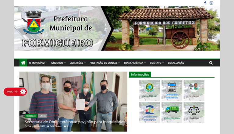 Prefeitura de Formigueiro lança novo site com várias funcionalidades