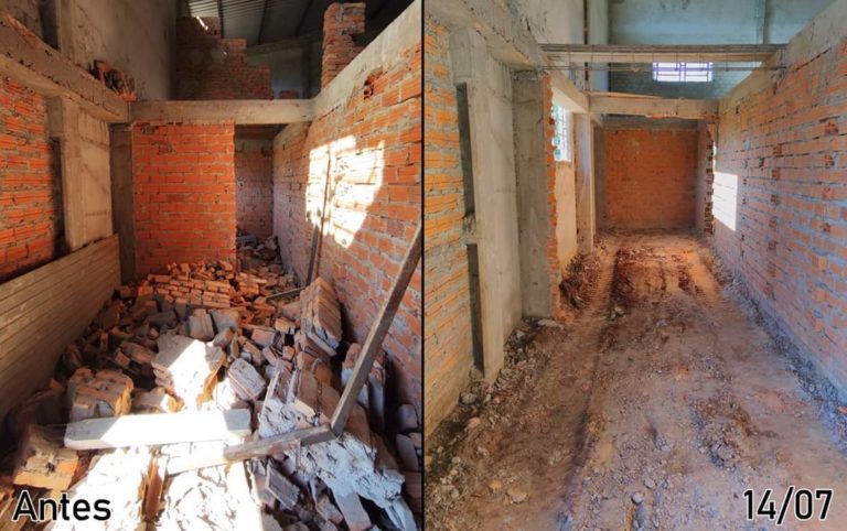 Obra de conclusão do ginásio do Fundo do Formigueiro já está em andamento