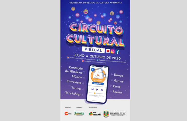Circuito Cultural vai promover atrações online de julho a outubro