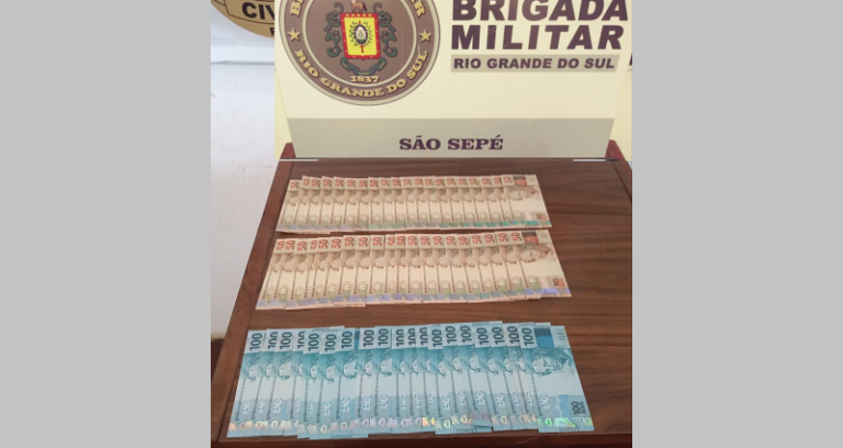 Polícia apreende quase R$ 4 mil em notas falsas em São Sepé