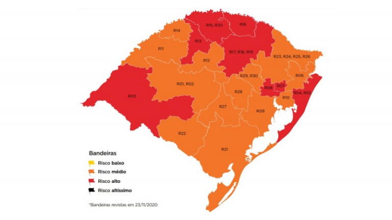 Mapa definitivo do Distanciamento Controlado mantém São Sepé na bandeira laranja