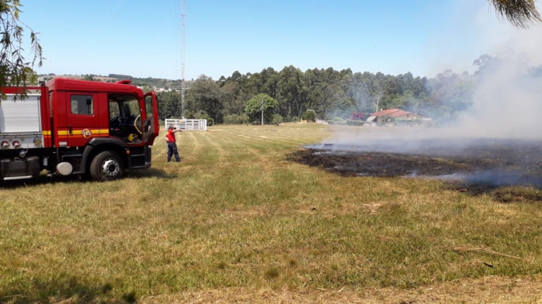 Incêndio de grandes proporções atinge as proximidades da Rádio Cotrisel