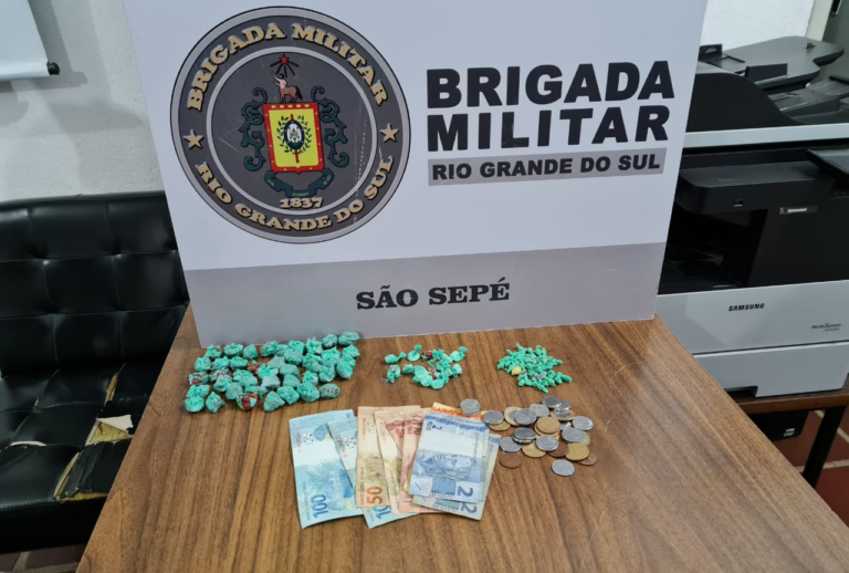 Brigada Militar realiza prisão por tráfico de entorpecentes em São Sepé