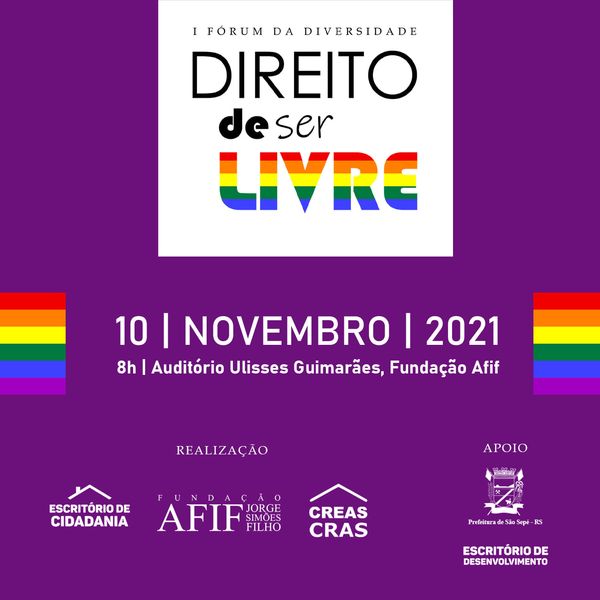 São Sepé terá fórum para debater direitos da comunidade LGBTQI+