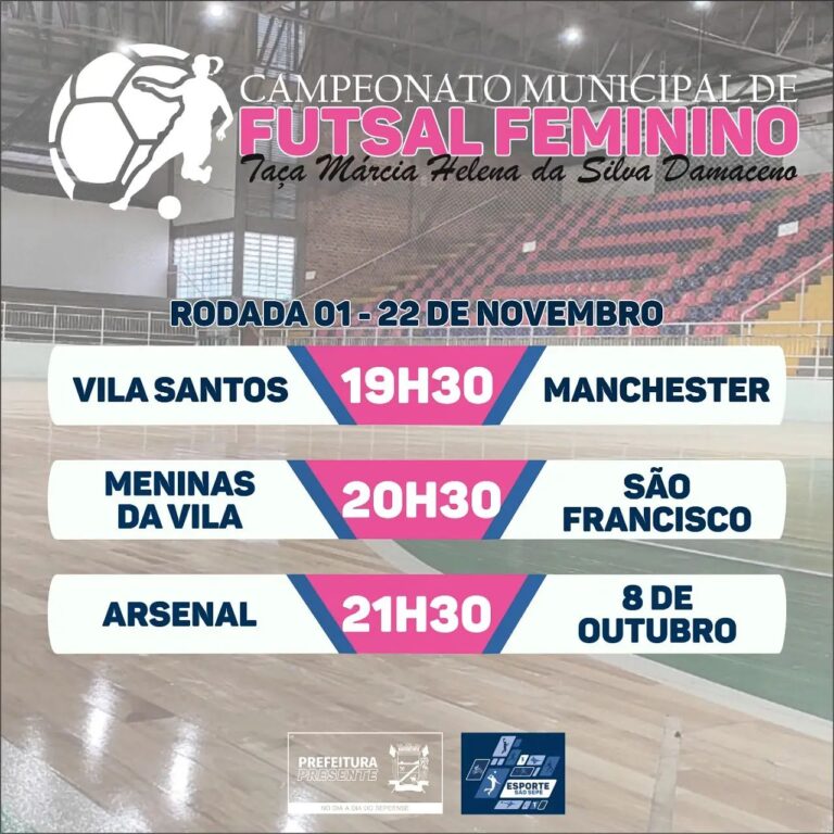 Campeonato municipal de futsal feminino começa hoje em São Sepé