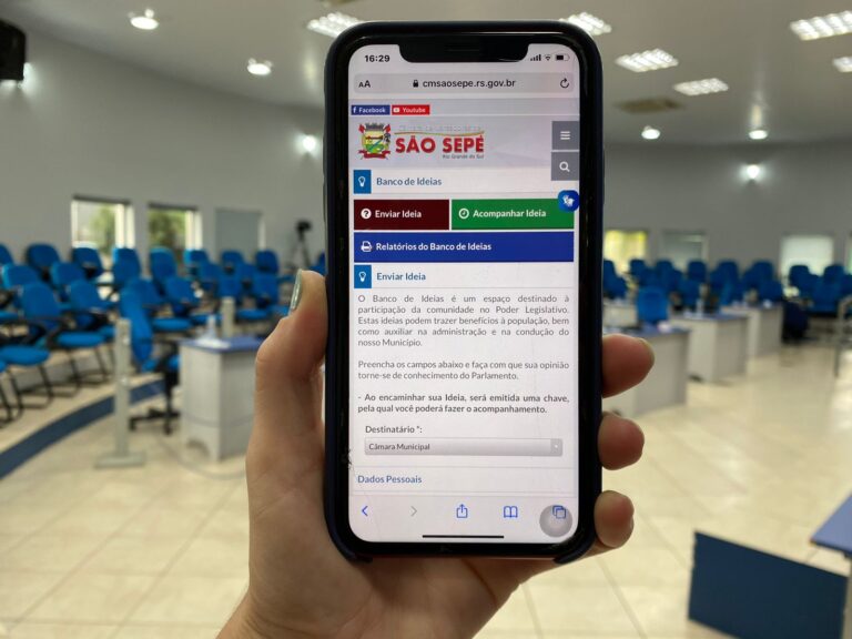 Banco de Ideias Legislativas está em funcionamento no site da Câmara de São Sepé