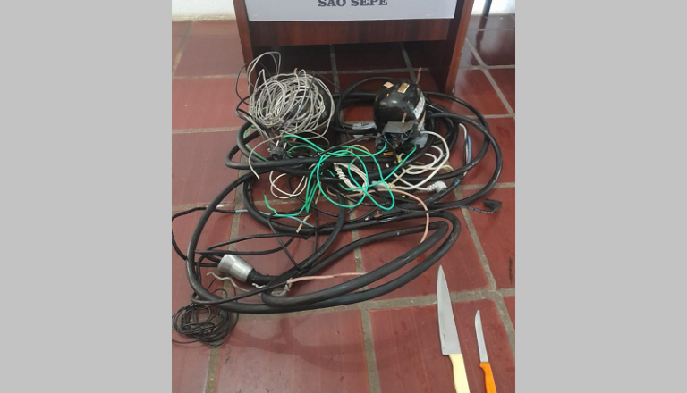 Suspeito é detido por roubo de fios elétricos em São Sepé