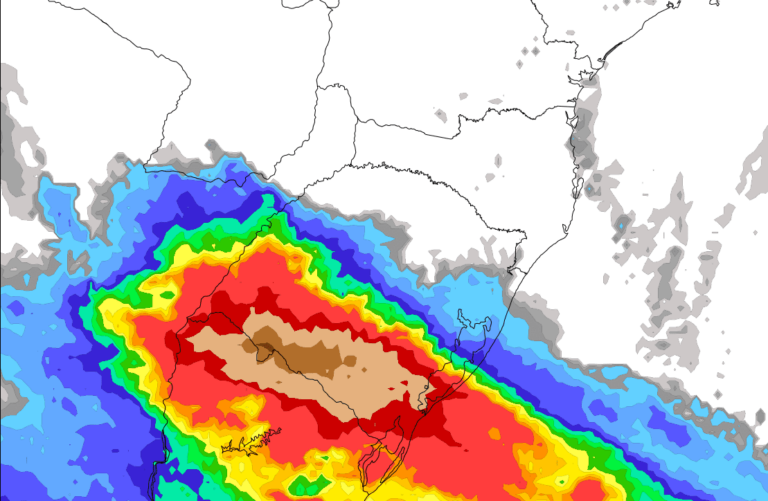 Chuva pode atingir 300 milímetros em algumas cidades gaúchas
