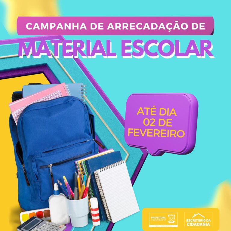 Campanha de arrecadação de material escolar é lançada em São Sepé.