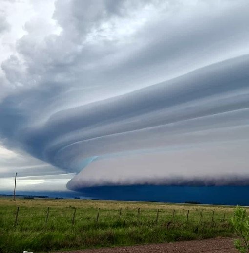 Supercélula de tempestade trouxe chuva forte ao Rio Grande do Sul.