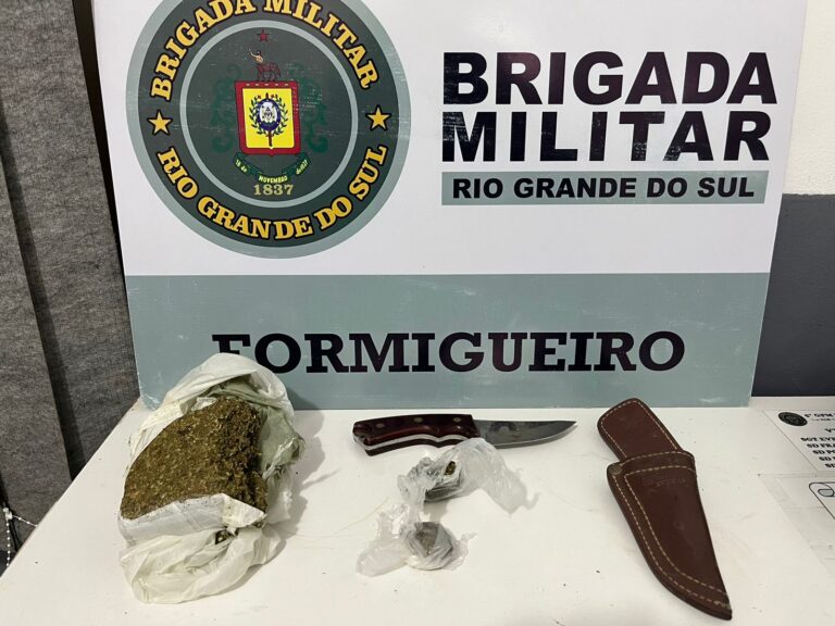 BRIGADA MILITAR DE FORMIGUEIRO INTENSIFICA ABORDAGENS E REALIZA APREENSÃO DE DROGAS