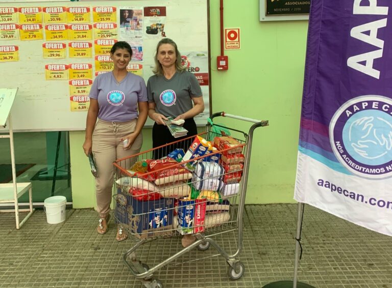 Aapecan Santa Maria arrecada mais de 290kg de alimentos durante ação em São Sepé