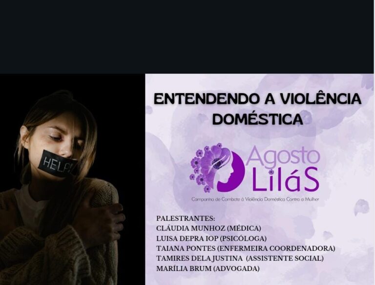 Agosto Lilás é uma campanha destinada à conscientização, prevenção e enfrentamento a todas as formas de violência contra a mulher.