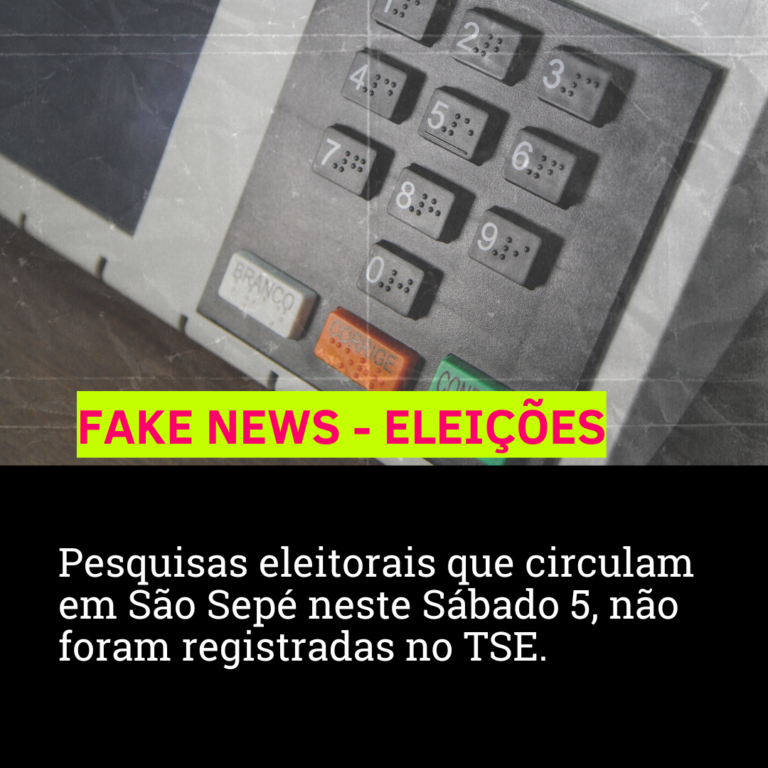 Pesquisas eleitorais que circulam em São Sepé neste Sábado 5, não foram registradas no TSE.