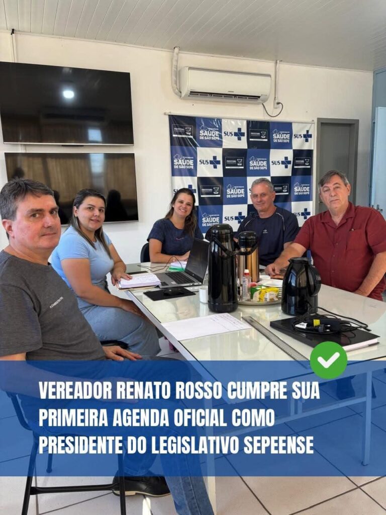 PRESIDENTE DO LEGISLATIVO VEREADOR RENATO ROSSO VISITA A SECRETARIA DE SAÚDE.