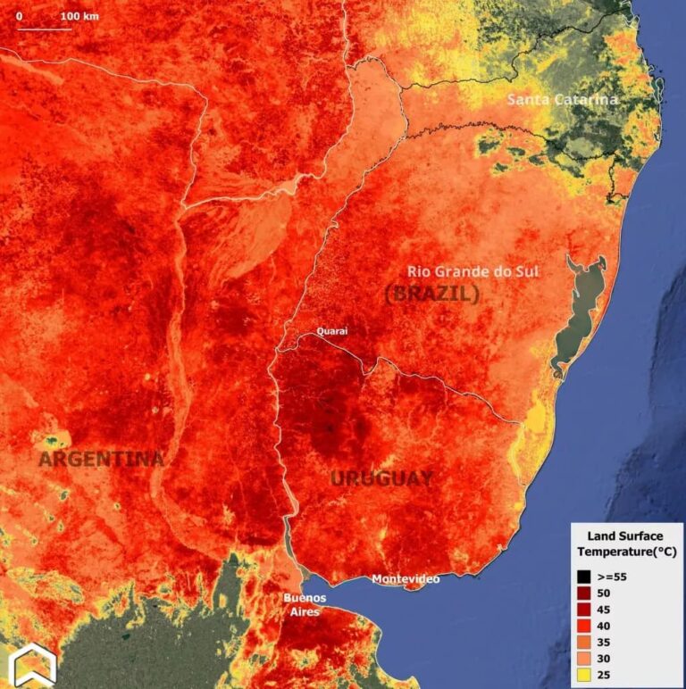 São Sepé registrou a mais alta temperatura de 2025 nesta quarta-feira, 5.