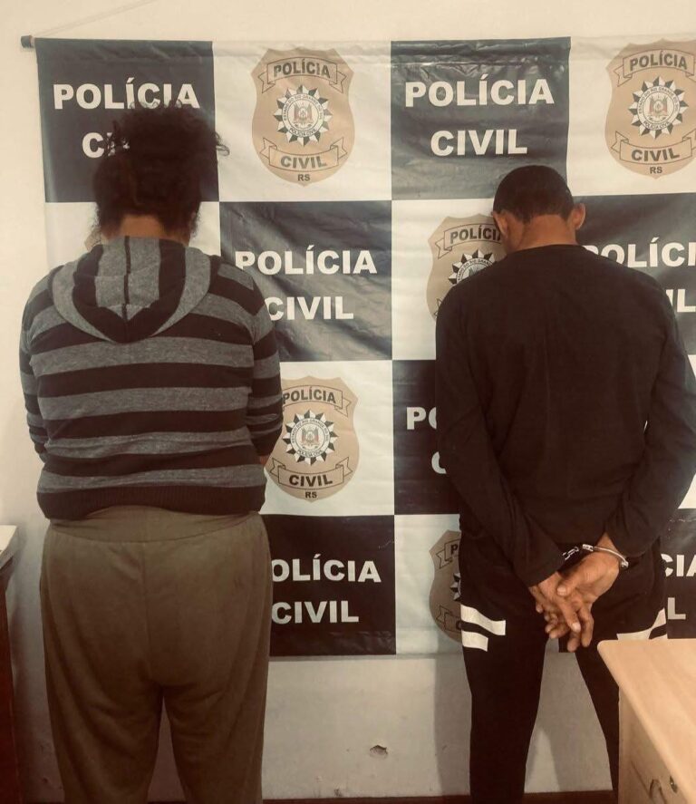 POLÍCIA CIVIL DE VILA NOVA DO SUL REALIZA PRISÃO EM FLAGRANTE DE CASAL, POR TRÁFICO E ASSOCIAÇÃO.
