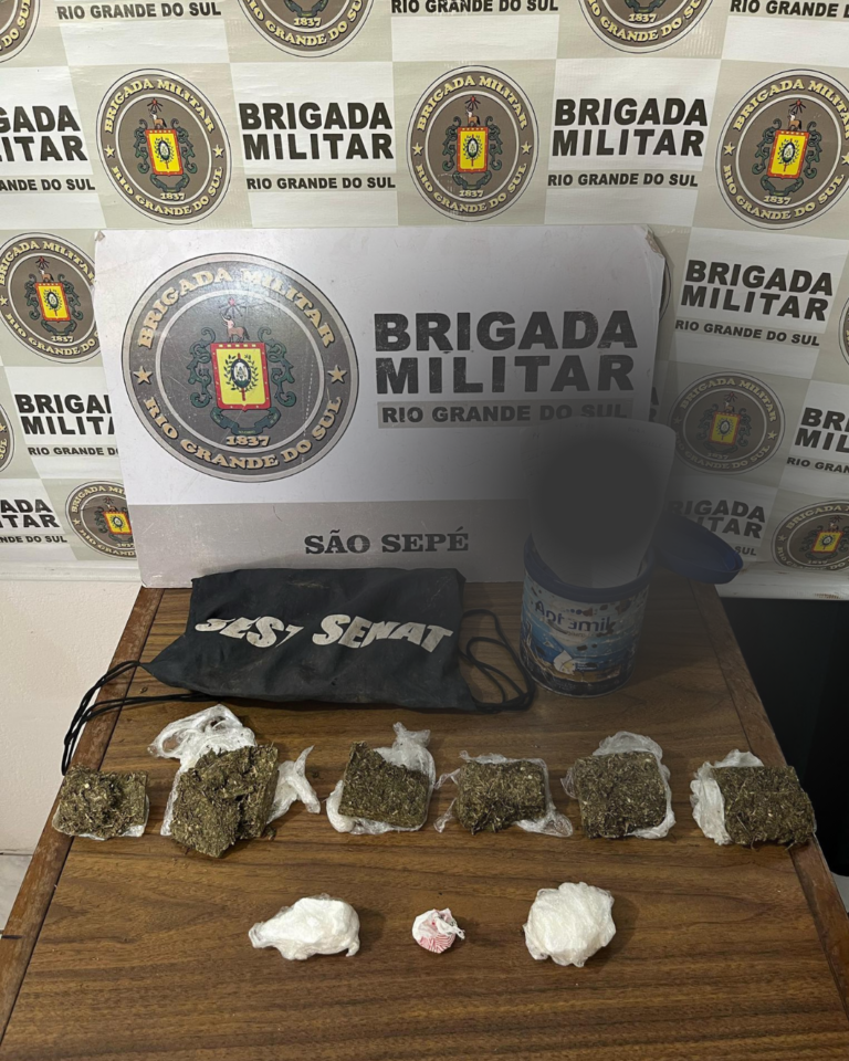 Brigada Militar realizou prisão por tráfico.