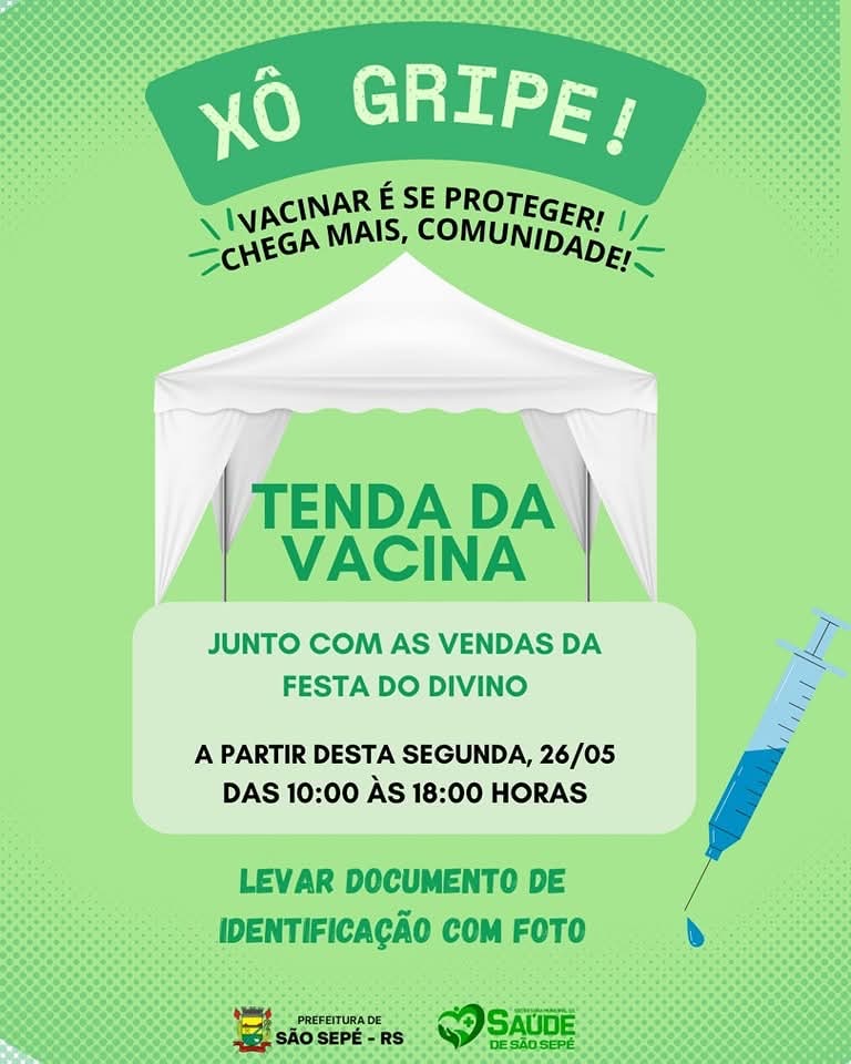 Secretaria de Saúde promove vacinação contra a gripe durante a Festa do Divino