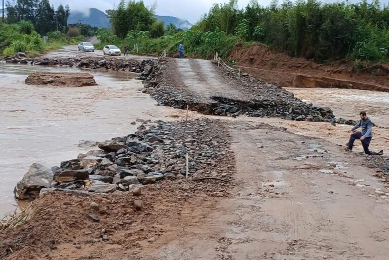 Chuvas voltam a afetar desvio do Arroio Guarda-Mor em Faxinal do Soturno.