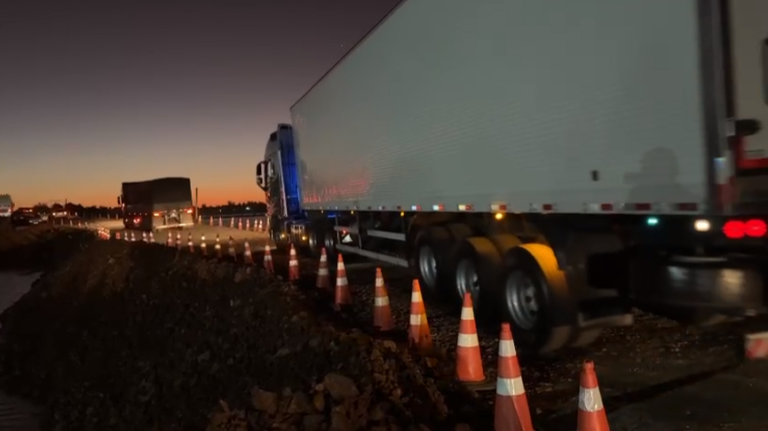 DNIT libera travessia no desvio na ponte sobre a Várzea do Toropi na BR-287.