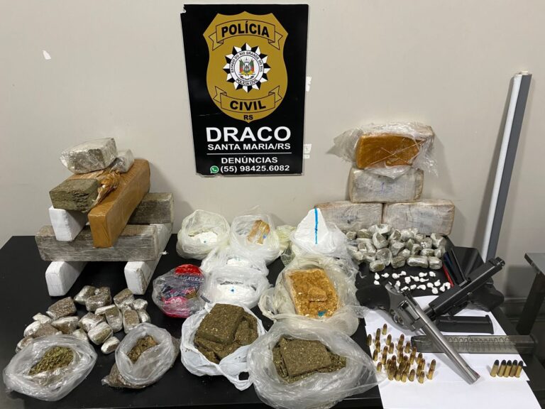 POLÍCIA CIVIL DE SANTA MARIA CUMPRE NOVE MANDADOS DE PRISÃO PREVENTIVA E PRENDE SETE PESSOAS EM FLAGRANTE NA OPERAÇÃO “FIESTA”.