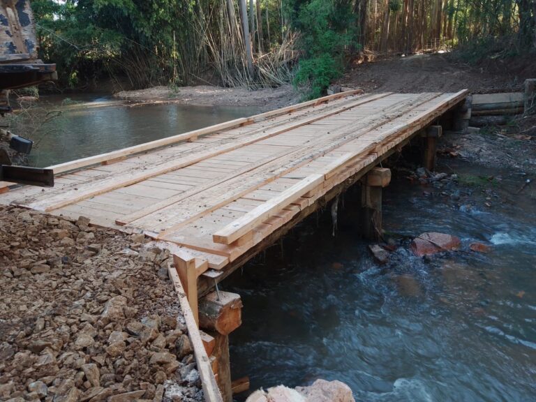 Prefeitura de São Sepé conclui obras na ponte do desvio da Ponte do Fraga