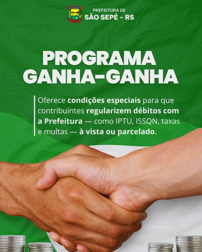 Prefeitura lança Programa “Ganha-Ganha” para regularização de débitos e autorregularização de irregularidades